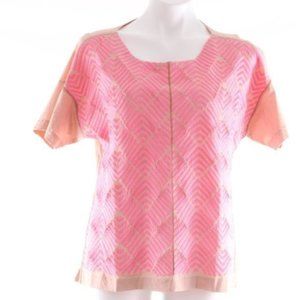 J.Crew Embroidered Herringbone Tee Size L